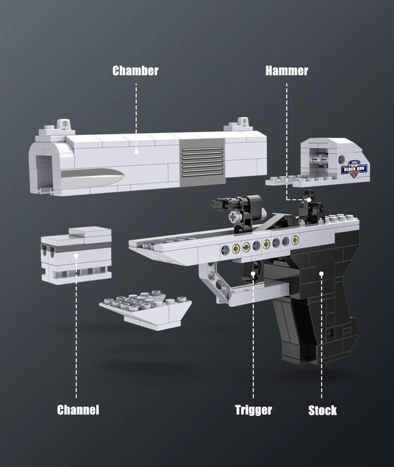 Brick Gun Builder: Construct Your Own 1:1 Double Barrel Pistol!